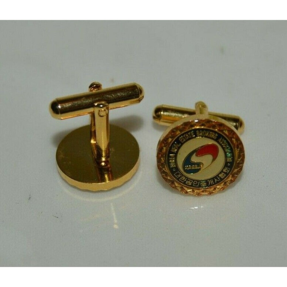 Vintage MINT Korea Realtor Estate Brokers Association Men's High End Cuff Links